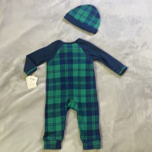 2Piece Set Holiday Outfit & Hat Snowman & Rudolph - Picture 4 of 7